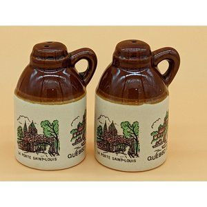 Vintage Salt and Pepper Shaker Jugs Souvenir La Porte Saint-Louis, Quebec